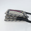 GUCCI GG Supreme Sherry Line Shoulder Bag PVC Navy Red 14 02 013 Auth BA9411-3