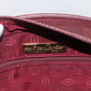CARTIER Must Line Hand Bag Leather Bordeaux Gold Auth BA9415-17