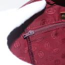 CARTIER Must Line Hand Bag Leather Bordeaux Gold Auth BA9415-18