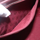 CARTIER Must Line Hand Bag Leather Bordeaux Gold Auth BA9415-12
