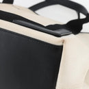 BALENCIAGA Navy kabas M Hand Bag Canvas White Black Silver 339933 Auth BA9416-9