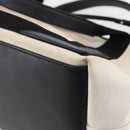 BALENCIAGA Navy kabas M Hand Bag Canvas White Black Silver 339933 Auth BA9416-15