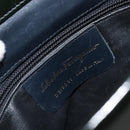 Salvatore Ferragamo Shoulder Bag Leather Black Gold Auth BA9418-15