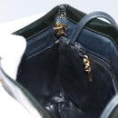 Salvatore Ferragamo Shoulder Bag Leather Black Gold Auth BA9418-18