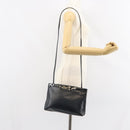 Salvatore Ferragamo Shoulder Bag Leather Black Gold Auth BA9418-21