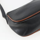 CELINE Shoulder Bag Leather Black Gold Auth BA9422-16