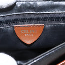 CELINE Shoulder Bag Leather Black Gold Auth BA9422-17