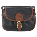 CELINE Shoulder Bag Leather Black Gold Auth BA9422-13