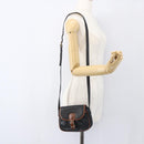 CELINE Shoulder Bag Leather Black Gold Auth BA9422-22