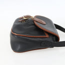 CELINE Shoulder Bag Leather Black Gold Auth BA9422-4