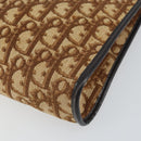 Christian Dior Trotter Canvas Shoulder Bag Beige Gold Auth BA9425-15