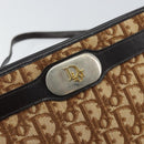 Christian Dior Trotter Canvas Shoulder Bag Beige Gold Auth BA9425-17