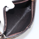 Christian Dior Trotter Canvas Shoulder Bag Beige Gold Auth BA9425-12