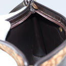 Christian Dior Trotter Canvas Shoulder Bag Beige Gold Auth BA9425-18