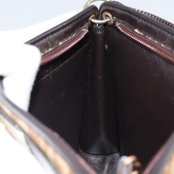 Christian Dior Trotter Canvas Shoulder Bag Beige Gold Auth BA9425