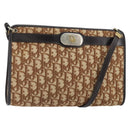 Christian Dior Trotter Canvas Shoulder Bag Beige Gold Auth BA9425-1