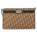 Christian Dior Trotter Canvas Shoulder Bag Beige Gold Auth BA9425-13