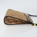 Christian Dior Trotter Canvas Shoulder Bag Beige Gold Auth BA9425-3
