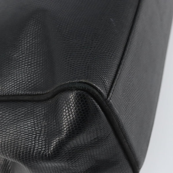 Salvatore Ferragamo Vala Tote Bag Leather Black Gold Auth BA9428