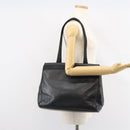 Salvatore Ferragamo Vala Tote Bag Leather Black Gold Auth BA9428-21