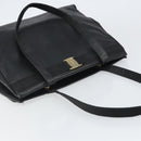 Salvatore Ferragamo Vala Tote Bag Leather Black Gold Auth BA9428-6