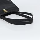 Salvatore Ferragamo Vala Tote Bag Leather Black Gold Auth BA9428-7