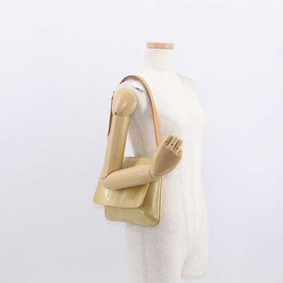 LOUIS VUITTON Monogram Vernis Thompson Street Bag Beige M91301 LV Auth BA9429