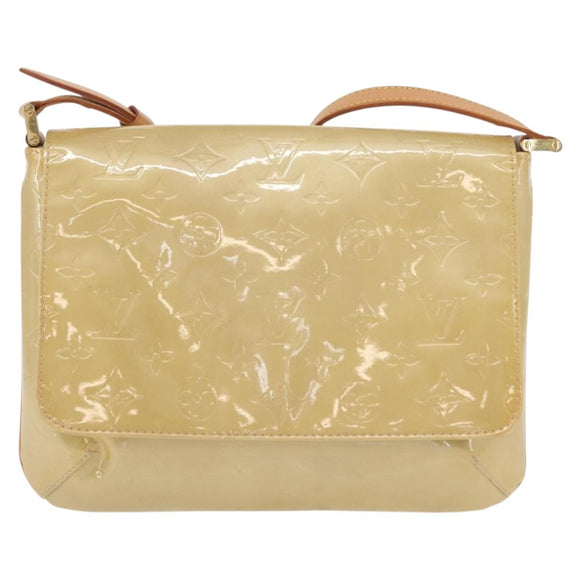 LOUIS VUITTON Monogram Vernis Thompson Street Bag Beige M91301 LV Auth BA9429