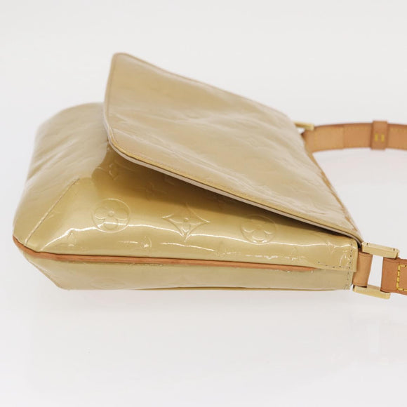 LOUIS VUITTON Monogram Vernis Thompson Street Bag Beige M91301 LV Auth BA9429