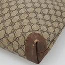 GUCCI GG Supreme Web Sherry Line Tote Bag PVC Beige Green Red Auth BA943-9