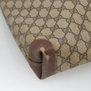 GUCCI GG Supreme Web Sherry Line Tote Bag PVC Beige Green Red Auth BA943-14