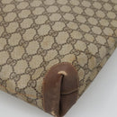 GUCCI GG Supreme Web Sherry Line Tote Bag PVC Beige Green Red Auth BA943-15