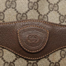 GUCCI GG Supreme Web Sherry Line Tote Bag PVC Beige Green Red Auth BA943-17