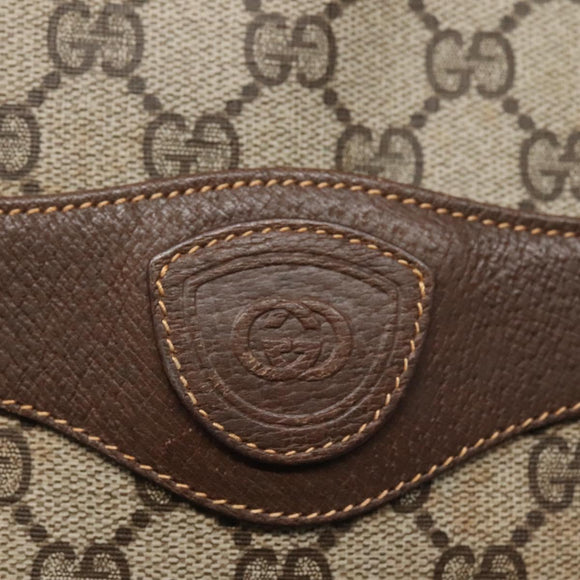 GUCCI GG Supreme Web Sherry Line Tote Bag PVC Beige Green Red Auth BA943