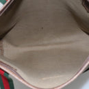 GUCCI GG Supreme Web Sherry Line Tote Bag PVC Beige Green Red Auth BA943-11