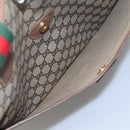 GUCCI GG Supreme Web Sherry Line Tote Bag PVC Beige Green Red Auth BA943-20