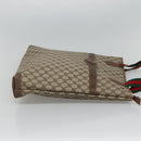 GUCCI GG Supreme Web Sherry Line Tote Bag PVC Beige Green Red Auth BA943-4
