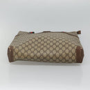 GUCCI GG Supreme Web Sherry Line Tote Bag PVC Beige Green Red Auth BA943-5
