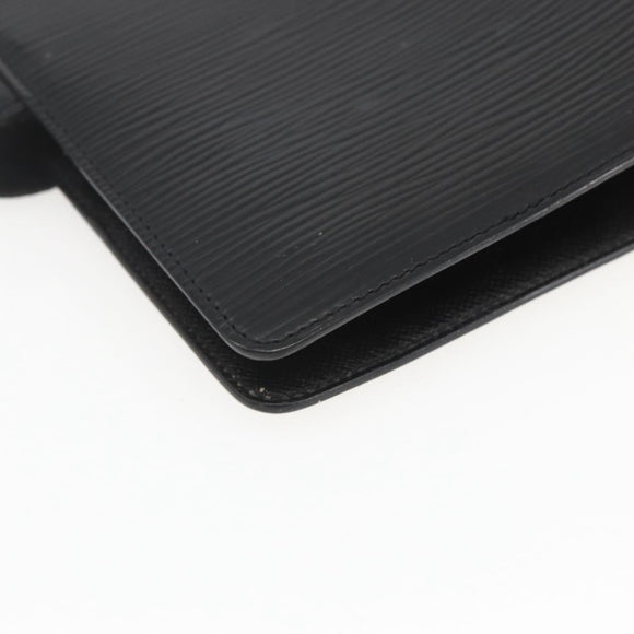 LOUIS VUITTON Epi Agenda MM Day Planner Cover Black R20042 LV Auth BA9435