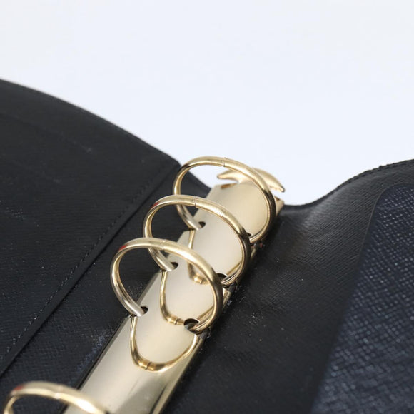 LOUIS VUITTON Epi Agenda MM Day Planner Cover Black R20042 LV Auth BA9435