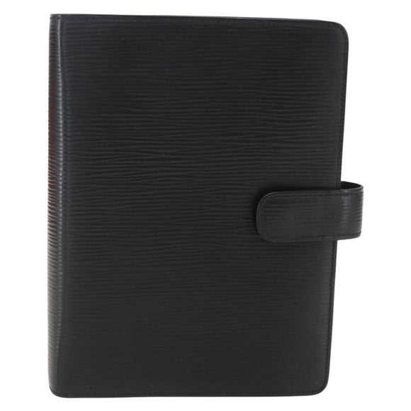 LOUIS VUITTON Epi Agenda MM Day Planner Cover Black R20042 LV Auth BA9435