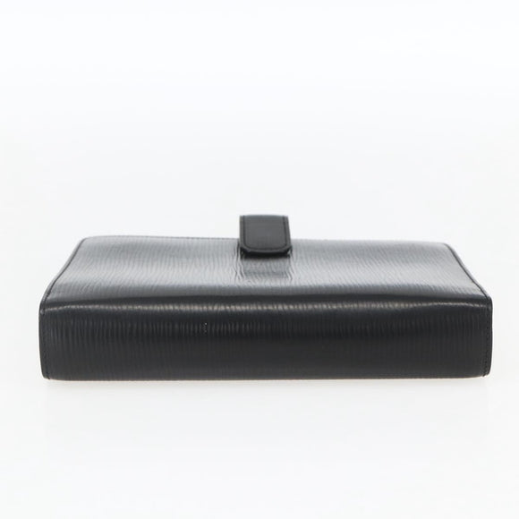 LOUIS VUITTON Epi Agenda MM Day Planner Cover Black R20042 LV Auth BA9435
