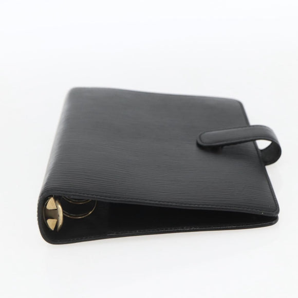 LOUIS VUITTON Epi Agenda MM Day Planner Cover Black R20042 LV Auth BA9435