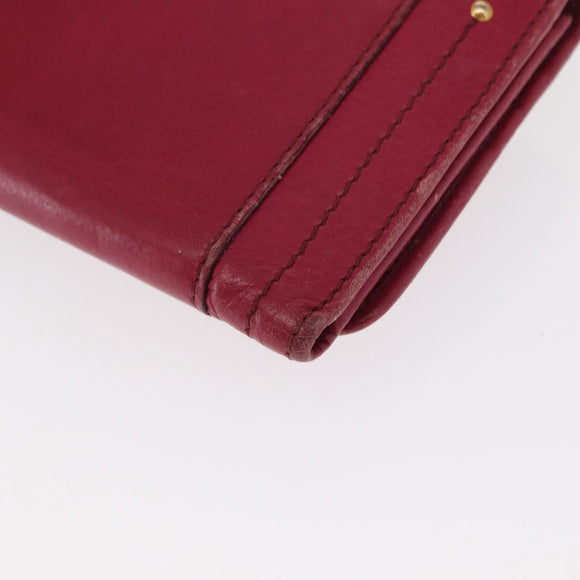 Chloe Paddington Long Wallet Leather Pink Gold Auth BA9436