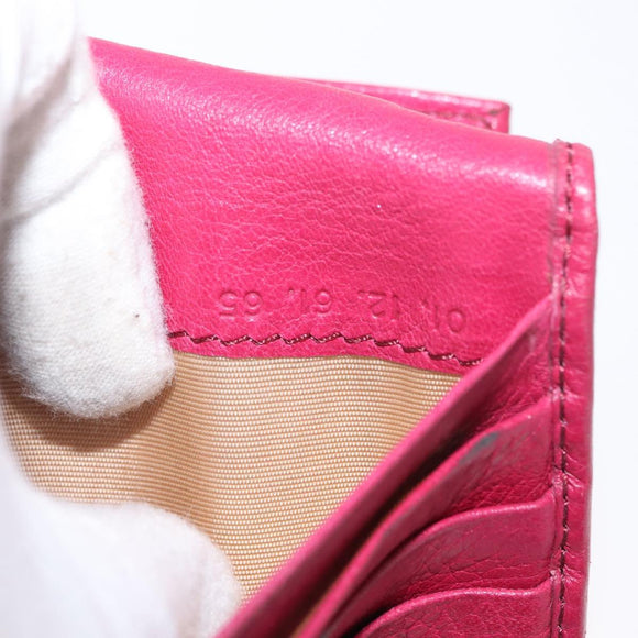 Chloe Paddington Long Wallet Leather Pink Gold Auth BA9436