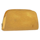 LOUIS VUITTON Epi Dauphine PM Pouch Yellow M48449 LV Auth BA9437-1