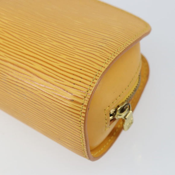 LOUIS VUITTON Epi Dauphine PM Pouch Yellow M48449 LV Auth BA9437