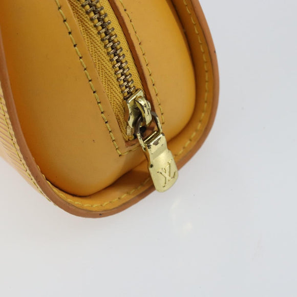 LOUIS VUITTON Epi Dauphine PM Pouch Yellow M48449 LV Auth BA9437