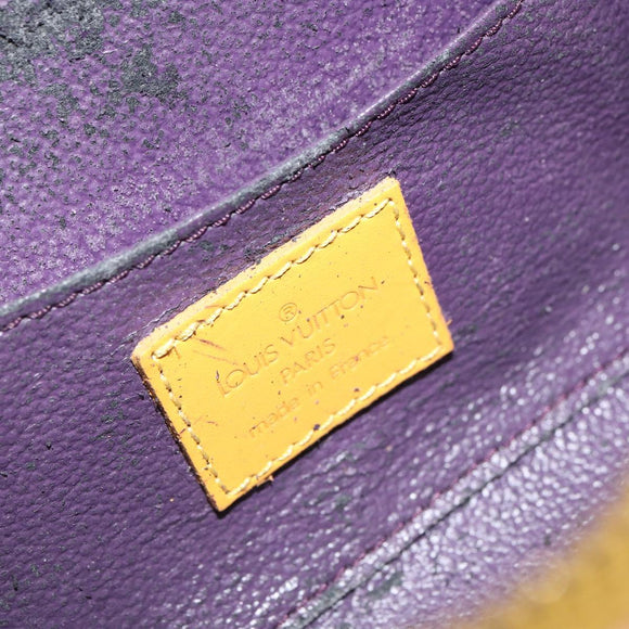 LOUIS VUITTON Epi Dauphine PM Pouch Yellow M48449 LV Auth BA9437