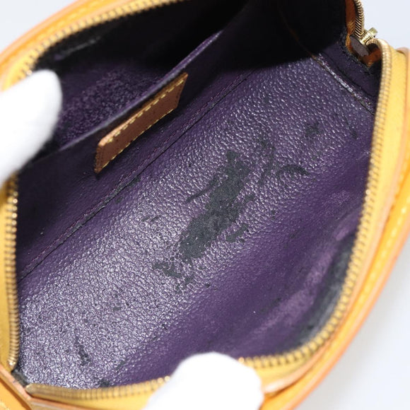 LOUIS VUITTON Epi Dauphine PM Pouch Yellow M48449 LV Auth BA9437